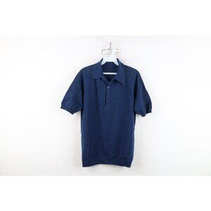 Vintage 60s Ban Lon Mens Medium Blank Knit Short Sleeve Collared Polo Shirt USA